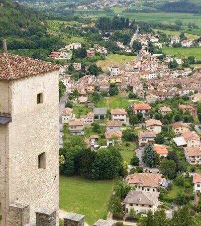 Cison di Valmarino vista dall'alto